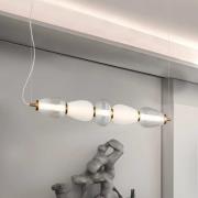 LED-riippuvalaisin Shiny, pituus 83 cm, kirkas/valkoinen, lasi