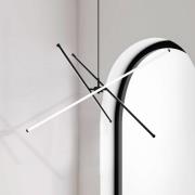 LED-riippuvalaisin Sandy, pituus 90 cm, musta, metalli