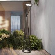 Karman LED-lattiavalaisin ulos Ikonika, musta, korkeus 180 cm IP55