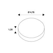SLV koristerengas Noblo, valkoinen, Ø 5 cm, muovi