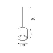 SLV LED-riippuvalaisin Oculus, pronssinvärinen, Ø 9 cm, himmennettävä ...