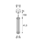 SLV LED-riippuvalaisin Quimera, pronssinen, Ø 8 cm, CCT