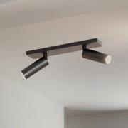 Arcchio kattokohdevalo Brinja Slim, musta, 2-lamppuinen GU10 MR11