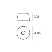 LED-kattovalaisin Delfi_S, valkoinen, Ø 35 cm, metalli