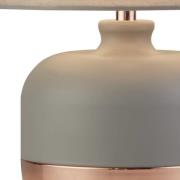 Pöytävalaisin Tamsin, harmaa, metalli/tekstiili, korkeus 27 cm, E14