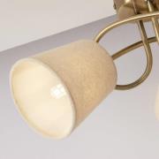 Kattovalaisin Waris, messinki/kerma, tekstiili/metalli, 3-lamppuinen