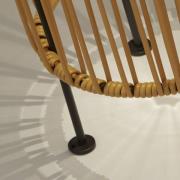 Solar-LED-lattiavalaisin Livay, okra, rottinki, 68 cm, IP44