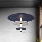 LED-riippuvalaisin Azul, korkeus 31 cm, sininen/harmaa/musta, huopa