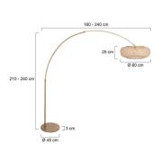 Kaareva valaisin Sparkled Light, pronssinvärinen, bambu, E27