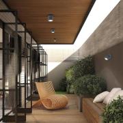 LED-ulkokattokohdevalo Andria, tummanharmaa, Ø 9 cm, metalli