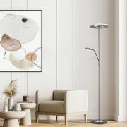 LED-lattiavalaisin Dent, musta, 180 cm, CCT, 2-valoinen