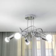 Kattovalaisin Oxford, kromi, 5-lamppuinen, Ø 47 cm, metalli