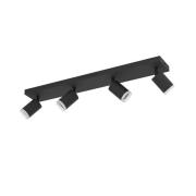 EGLO connect Smart-LED-Spot Melitello-Z, 4-lamppuinen, musta