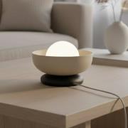 Pöytävalaisin Ozzy LN1, beige, teräs/lasi, korkeus 13 cm, G9