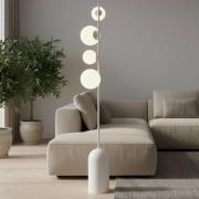 Etno LP4 lattiavalaisin, valkoinen, lasi/teräs, korkeus 140 cm, G9