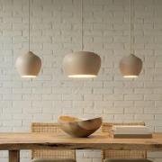 Lucande riippuvalaisin Malisa, beige, 3-lamppuinen, metalli, 90 cm