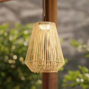 Lindby LED-aurinkokäyttöinen riippuvalaisin Austas, beige, Ø 32 cm, US...