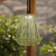 Lindby LED-aurinkolamppu Austas, vihreä, Ø 32 cm, USB, IP54