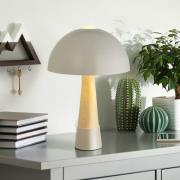 Pöytälamppu Paulin, mattamusta/puunvärinen, metalli, korkeus 36,5 cm