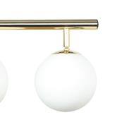 Kattovalaisin Drum, kullanvärinen, 3-lamppuinen, lasi, pituus 46 cm