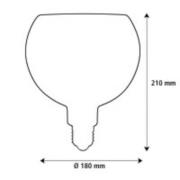 SEGULA LED Floating Filo musta G180 E27 5W 2200 K himmennettävä