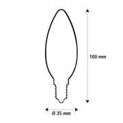 SEGULA LED Elegant Line E14 3W kynttilä 2700 K hehkulanka himmennettäv...