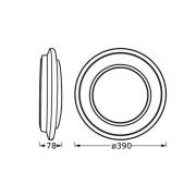 OSRAM LED-kattovalaisin ORBIS BERLIN, hopea, Ø 39 cm metalli