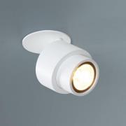 upotettava LED-kohdevalaisin BRUSH, valkoinen, Ø 7 cm, metalli, himmen...