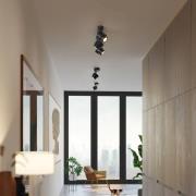 LED-kohdevalaisin BRUSH, musta, Ø 7 cm, metalli, himmennettävä, 2700 K