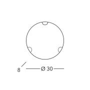 Kolarz seinälamppu Nonna, Ø 30 cm, kukka kultainen, lasi