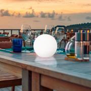 LED-aurinkokäyttöinen ulkovalaisin Dabus, Ø 25 cm, pallo, valkoinen, a...