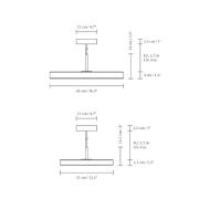 UMAGE LED-riippuvalaisin Asteria Plus Medium helmenvalkoinen Ø 43 cm C...