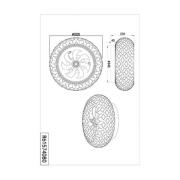 Tuuletin valolla Bidar, musta/kultainen, DC, hiljainen, kaukosäädin