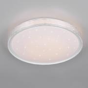 LED-kattovalaisin Varda, valkoinen, Ø 39 cm, kaukosäädin