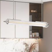LED-riippuvalaisin ESPADA, kiillotettu kromi, 122 cm, metalli/lasi
