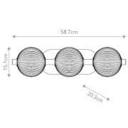 LED-seinävalaisin PALMAS kulta/savuharmaa Leveys 59 cm 3-lamppuinen IP...
