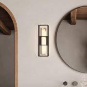 LED-ulkoseinälamppu BLAKLEY musta/alabasteri korkeus 41 cm IP44