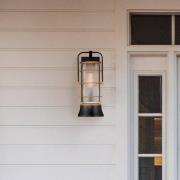 Ulkoseinävalaisin RIVAMAR, korkeus 41 cm, musta/kultainen, IP44 E27