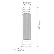 Seinävalaisin WILLARD, pronssi, korkeus 47 cm, metalli/lasi, 2x E14