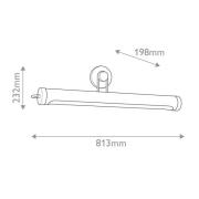 Seinävalaisin WYNWOOD, pronssi, leveys 81 cm, metalli, 2 x E27