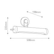 Seinälamppu WYNWOOD, vanha messinki, leveys 51 cm, metalli, 2 x E27