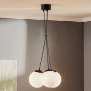 Riippuvalo Lima Opalilasi musta 3-lamppuinen nippu