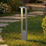 Lindby LED-pylväsvalaisin Lonete, harmaa, korkeus 65 cm, IP65