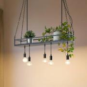 Lindby Kirista-riippuvalo, 5-lamppuinen, musta, 100 cm, E27