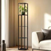 Lindby LED-lattiavalaisin Birta, hylly, 155 cm, musta, metalli