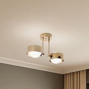 Kattovalaisin Mado, teräs messinkivärinen, lasi opaali, 2-lamppuinen