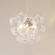 Lucande Diborah-riippuvalaisin, kirkas, Ø 43 cm, lasi, G9