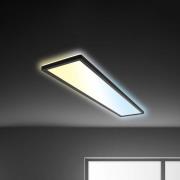 LED-paneeli Tava CCT, musta, 98 x 20 cm, taustavalo muovia