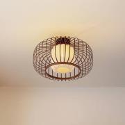Lindby Davella kattovalaisin, Ø 50 cm,  bambu, tekstiili