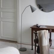 Markslöjd LED-lattiavalaisin Funil, harmaa, metalli, himmennettävä